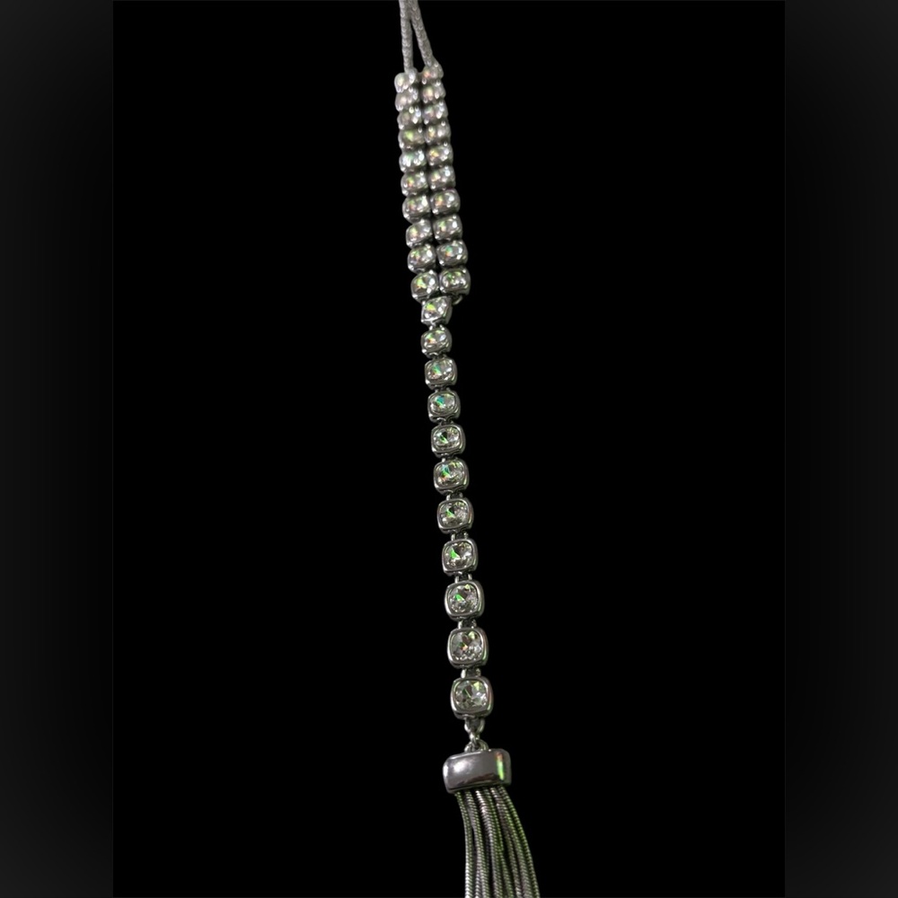 Elegant Silver Crystal Necklace